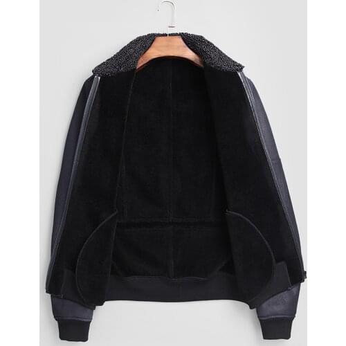 Genuine Winter Jacket Real Pure Natural Fur Coat Men Leather Jackets Casaco MasculinoX-LJ-720 MY722