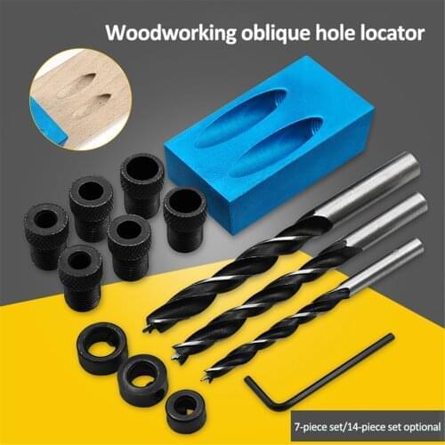 Punch Hole Locators Woodworking Tools Accessories Products Carpentry Supplies Solid Aluminum 15 Degree Angle Drill Guide Set