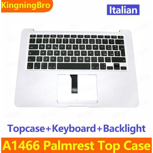 Original A1466 Italy Keyboard with Backlight with Topcase For Macbook Air 13" A1466 Palmrest Top Case 2013 2014 2015 2017 Years
