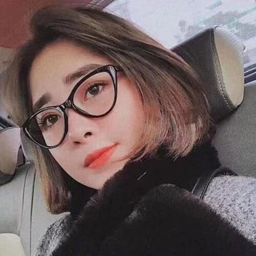 2021 Vintage Cat Eye Glasses Frames For Women Men Clear Lens Optical Eyeglasses Frame Fashion Spectacle Myopia Computer Eyewear