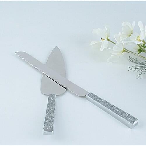 Personalized Gold 2Pcs/Set Box Wedding Cake Knife Shovel SetCake Shovel Cutter Knife Set Wedding Cake Christmas Gift Party Decor