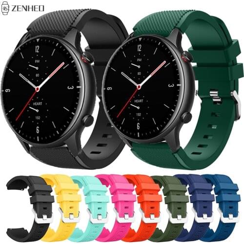 22mm Silicone Watchband for Xiaomi Huami Amazfit GTR 2 GTR2 GTR 47mm Replacement Watch Band Strap for Huawei Watch GT2 46mm