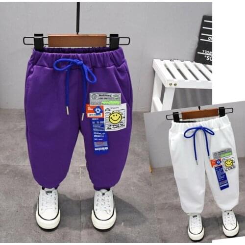 Kids Girls Boys Pants Trousers Spring Autumn Boys Girls Children Clothing Casual Cotton Elastic Waist Pants Sweatpants For 2-7Y