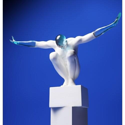 Nordic Rhythmic Gymnast Sculpture Character Statue Modern Desktop Art Ornament Retro Figurine Home Decoration Body Ornaments