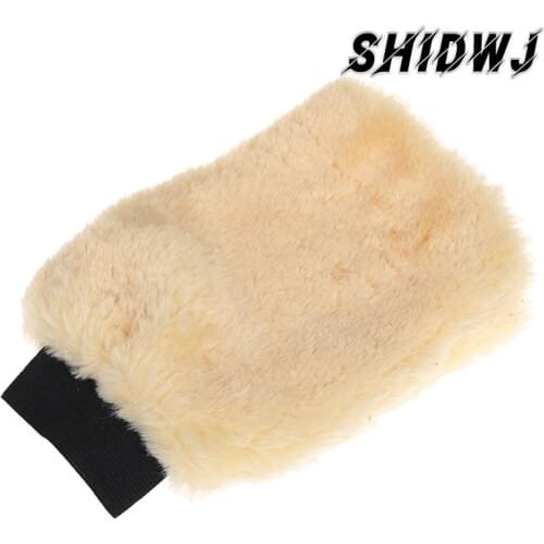 Car Wash Glove Artificial Wool Water Absorption Car Wash Micro Fiber Washing Gloves for glass PVC plastics Leather Car Cleaning