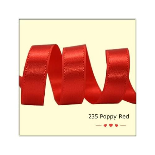 1/4" inch 6mm taffeta edge double faced satin ribbons