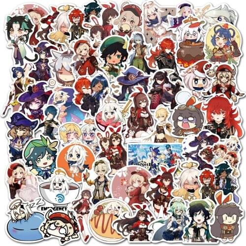 10/30/50PCS Game Genshin Impact Stickers Laptop Guitar Luggage Phone Bike Cool Waterproof Graffiti Sticker Decal Kid Classic Toy