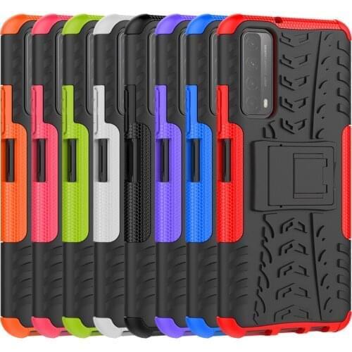100pcs/Lot Hybrid Rugged Phone Case For Huawei P Smart 2021 2020 Y7A Y9A Enjoy 20 Plus Honor 9X Lite 8X PC TPU Silicone Armor