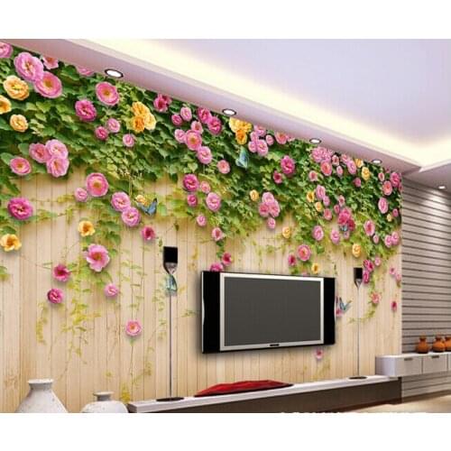 The custom 3D murals,the flower blossoms on the board of wall papel de parede,living room sofa TV wall bedroom wall paper