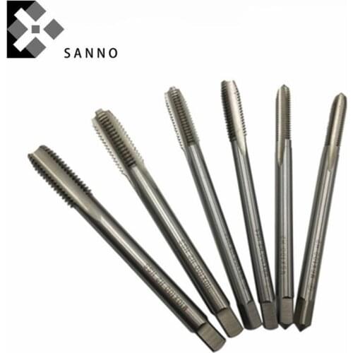 5pcs M0.8 M1 M1.2 M1.4 M1.6 M1.8 M2 M3 Machine tapping spiral point straight flute micro hole cnc screw tap metric plug taps