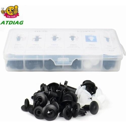 6 Size 100pcs Universal Mixed Auto Fastener Car Bumper Clips Body Push Retainer Pin Rivet Door Trim Panel Retainer Fastener Kit