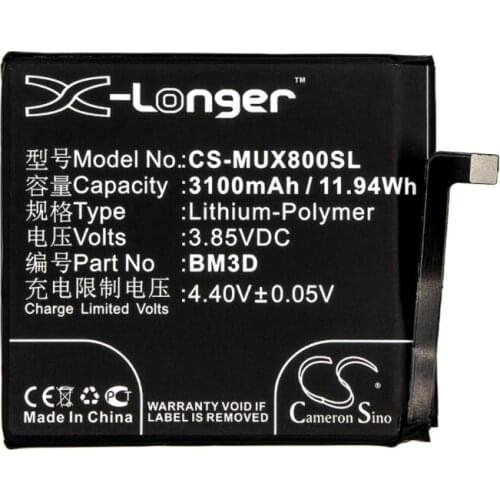 Cameron sino 3100mah battery for XIAOMI M1805E2A Mi 8 SE Mi 8 SE Standard Dual SIM Standard Dual SIM TD-LTE Sirius BM3D