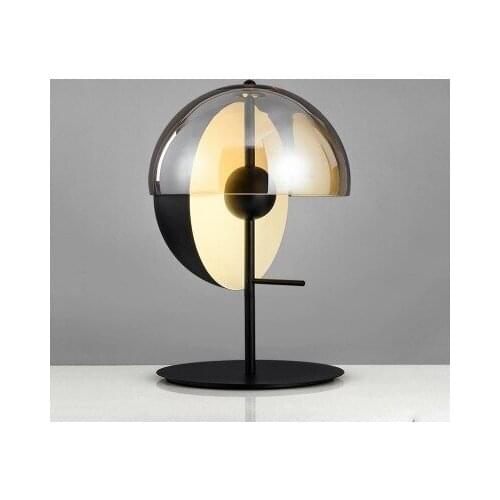 Led color glass led glass led desk lamp turkish lamp table light living room for bedroom bedside deco