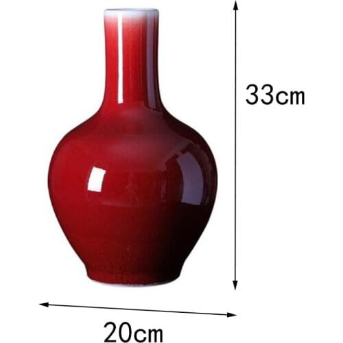 Jingdezhen Variable Color Glaze Modern Style Kiln Change Ceramic Tabletop Flower Decorative Vase Home Decoration Accessories