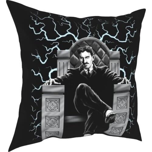 Tesla Electric Chair Nikola Tesla Pillow Case Home Decorative Cushion Cover Throw Pillow for Sofa Double-sided Printing