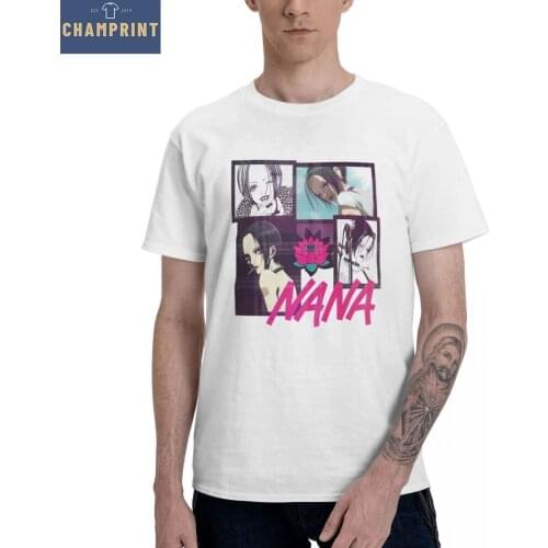 Nana Osaki Men T Shirts Anime Manga Amazing Tees Short Sleeve Crew Neck T-Shirts Pure Cotton Summer Tops