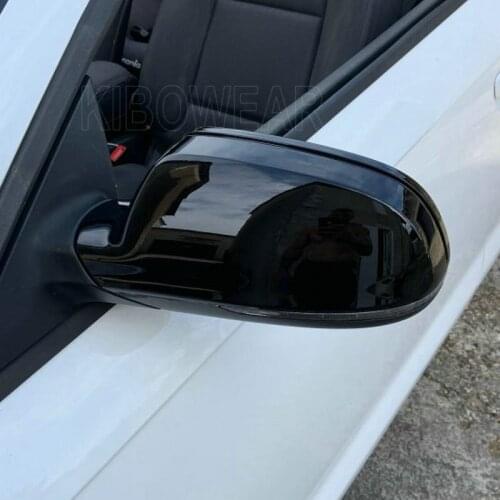 Pair Side Wing Mirror Caps for Audi A4 A5 B8.5 A3 8P 2012 2013 2014 2015 2016 S5 RS5 RS4 (Glossy Pearl Black) replace