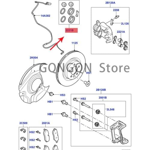 CAR front wheel cylinder repair kit 2002 -2021lan dro ve rdi sco ver y3d isc ove ry 4ra nge rov err ang ero ver spo rt repair ki