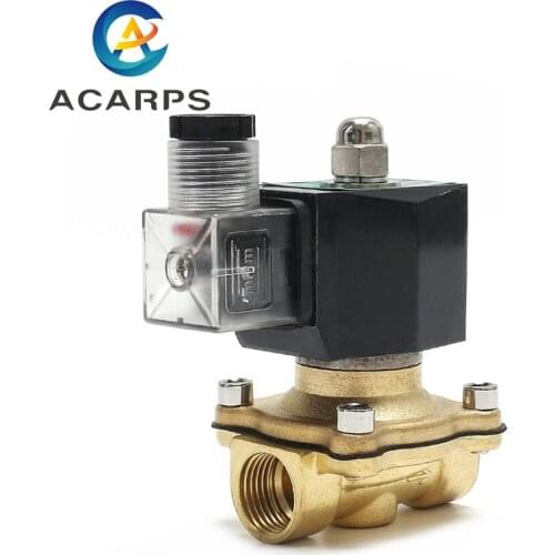 1/2" Brass Gas Solenoid Valve Normally Closed Waterproof Liquefied Petroleum Gas Natural Gas Switch Valve Water Valve 220V