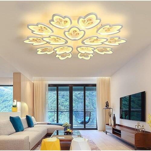 Hot Design Home Wholesale Sale Rectangular Acrylic Modern Led Lamparas Dimmable Room Ceiling Lamp