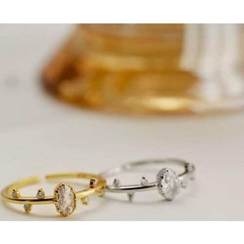 Leaves 925 Sterling Silver Rings for Women Minimalist Zircon Gold/Silver Thin Finger Ring Wedding Party Gift Fine Jewelry YRI203