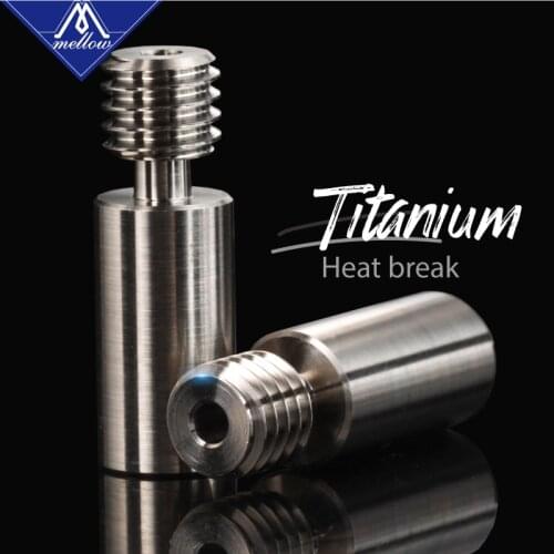Mellow Titanium TC4 All Metal Chimera Extruder Heat break V6 Dual Hotend J-Head Throat 1.75mm Filament 3D Printer Parts