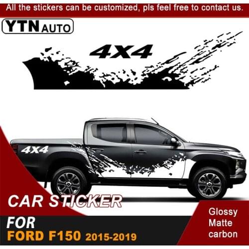 Side Body Car Sticker 4x4 Mudslinger Styling Graphic Vinyl Cool Car Decal Car Accessories For Ford F150 2015 2016 2017 2018 2019