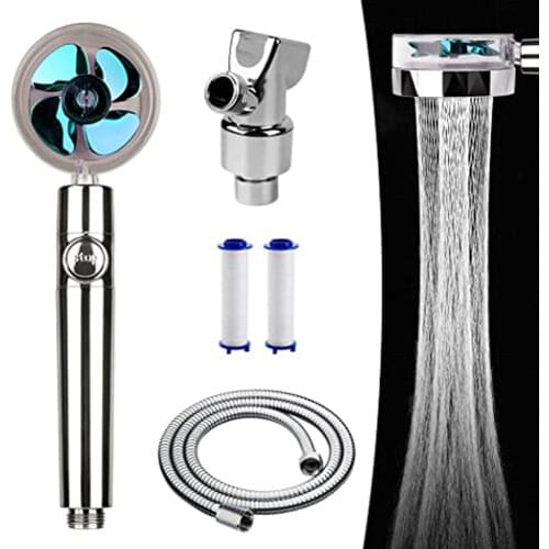 2021 Shower Head Water Saving Flow 360 Degrees Rotating With Hose and Holder ABS Rain High Pressure Nozzle Bathroom Accessories
