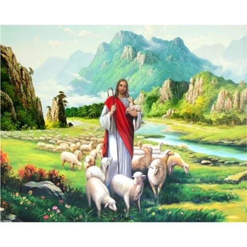 Beibehang papel de parede Custom Wallpaper 3D Mural Modern Nordic Abstract Christ Jesus Savior Hand-painted Background Wall