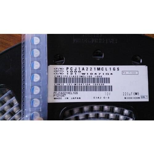 Original new 100% 10V220UF 8X7 SMD solid state capacitor PCJ1A221MCL1GS (Inductor)