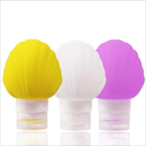 Portable Shell-Shaped Silicone Bottle Travel Set Outdoor Shampoo Shower Gel Refillable Bottle Cosmetics Lotion Storage Bottle