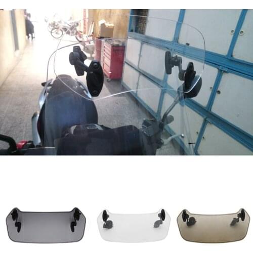Durable Motorcycle Adjustable Clip On Windshield Extension Spoiler Windscreen Deflector For BMW Honda Suzuki Yamaha Kawasaki