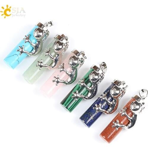 Retro Turquoise Frog Dragon Pillar Jewelry Sets 925 Silver Pendant Necklace Fashion Handmade Amulet Gifts Her Woman Free Rope