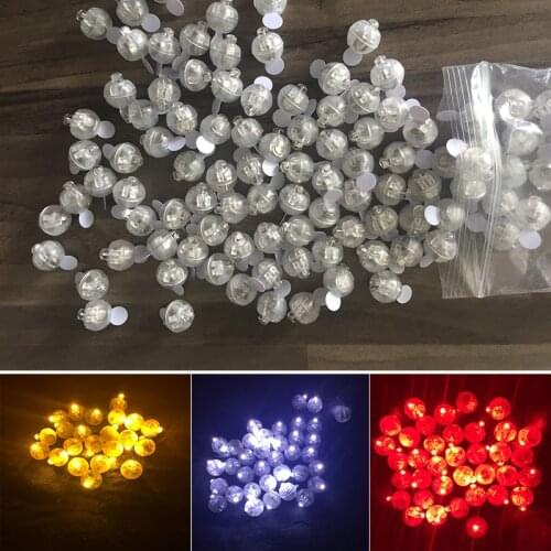 50Pcs/set Round Shape Mini Ball Balloon Lamp For Paper Lantern Wedding Christmas Party Floral Decoration