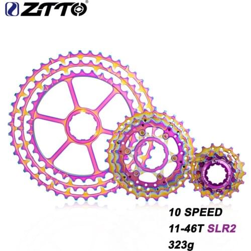 Bicycle 10 Speed 11-46T SLR 2 10v k7 Rainbow Cassette HG System 10s ultralight 46T CNC For MTB X0 X9 X7 M610 M781 M786