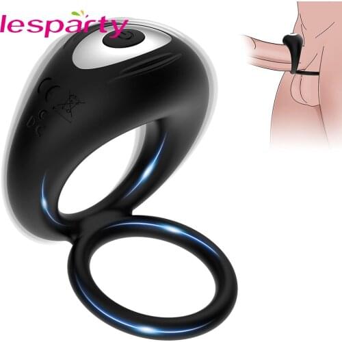 Vibrator Cockring Penis Cock Ring on for Man Delay Ejaculation Sex Toys for Men Couple Rings Penisring Toys for Adults 18