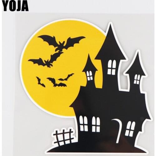 YOJA 14.2X14.5CM Funny Cartoon Halloween Decoration Car Sticker Vinyl Decal Modern Creative 19A-0171