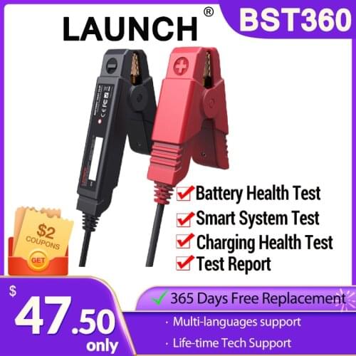 LAUNCH X431 Battery Tester Clip Analyzer BST360 12V 2000CCA Voltage Battery Test Car Battery Tester Charging Cricut Load Tools