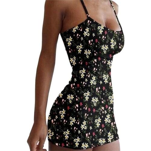 Women Dresses Summer 2021 Womens Camouflage Printing Camisole Shredded Milk Dress Sexy Buttocks Mini Dress Vestidos Mujer