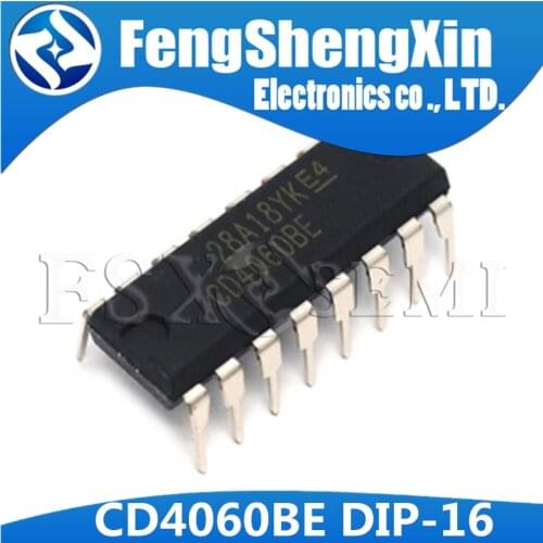 10pcs/lot CD4060BE DIP-16 CD4060 DIVIDER IC