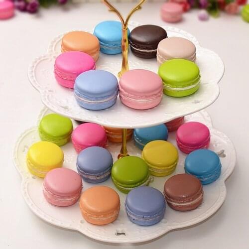 12pcs / set 4CM simulation macaron cake food food model props window wedding wedding decorations display spot