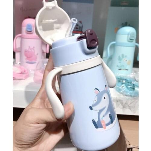 360ml Baby Feeding Cup Stainless Steel Milk Thermos with cup lid for Children Insulated hot water Bottle leak-poof thermal Cup