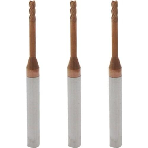 4Flutes 1mm 1.5mm 2mm HRC60 solid carbide Long neck flat End Mills CNC deep groove cutter milling cutters Router bit knife