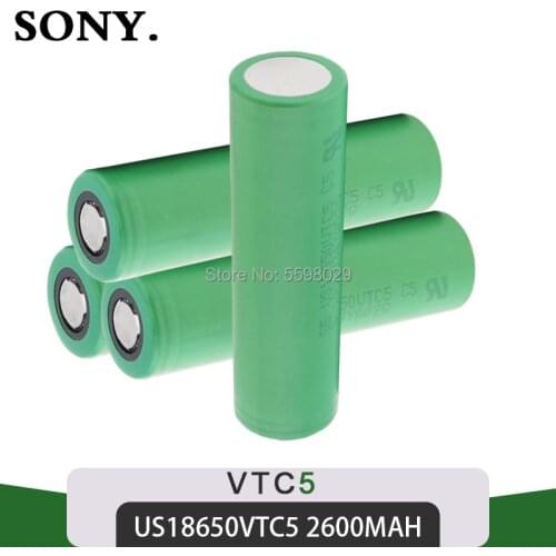 SONY Battery 2600mAh VTC5 30A High Drain 18650 Li-ion Lithium Rechargeable Battery For Laser Pen LED Flashlight batteries