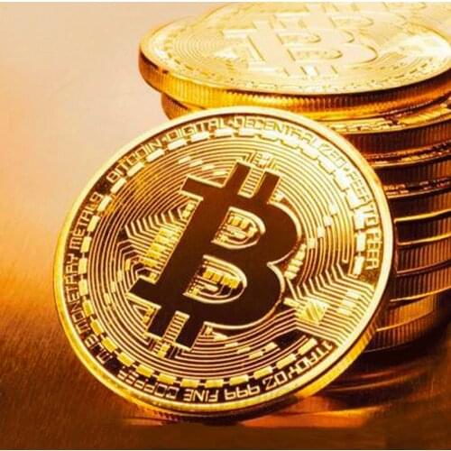 Bitcoin Metal Antique BIT Coin Art Collection Gold Plated Physical Bitcoins BTC with Case Gift Physical Imitation Silver Coins
