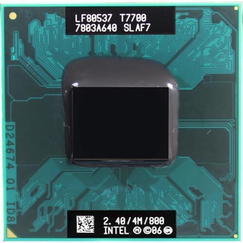 Intel Core 2 Duo T7700 CPU 4M Cache 2.4GHz 800 Dual-Core Laptop notebook cpu processor