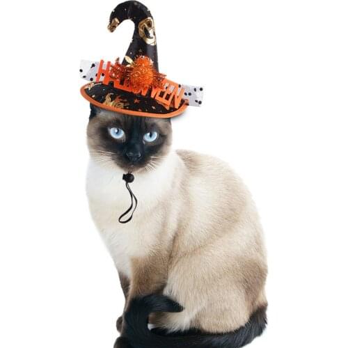 Pet hats English pumpkin pattern dog party headgear halloween costume Accessories for dogs Costume for dog Pet Supplies