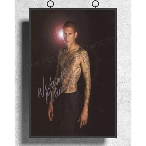 H262 Wentworth Miller Prison Break American Actor Wall Sticker Silk Poster Art Home Decoration Christmas gift