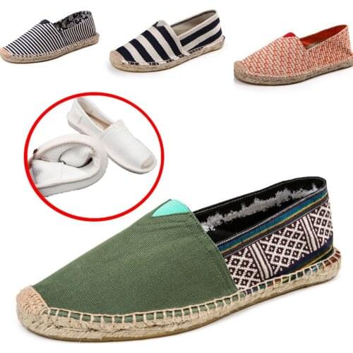 Men Women Linen Breathable Casual Flat Shoes Fashion Canvas Espadrilles Summer Fisherman Driving Footwear