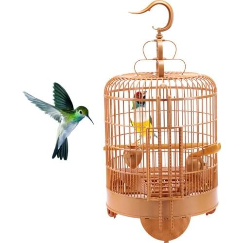 Bird Cage Breathable Travel Carrier Engineering Plastic Parrot Retro Wide Round Cage Cover Shell Easy Cleaning Bird Supplies